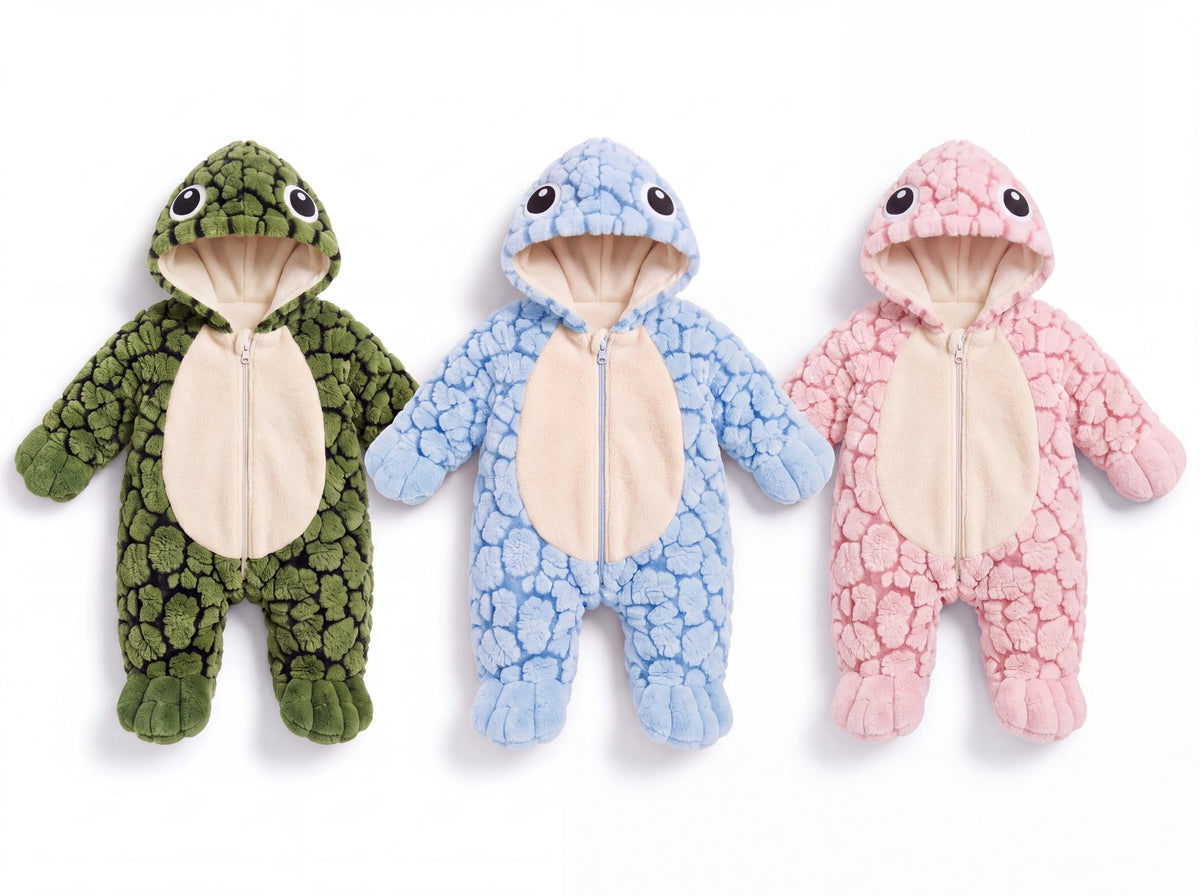 Babyshells turtle onesie — All three colours