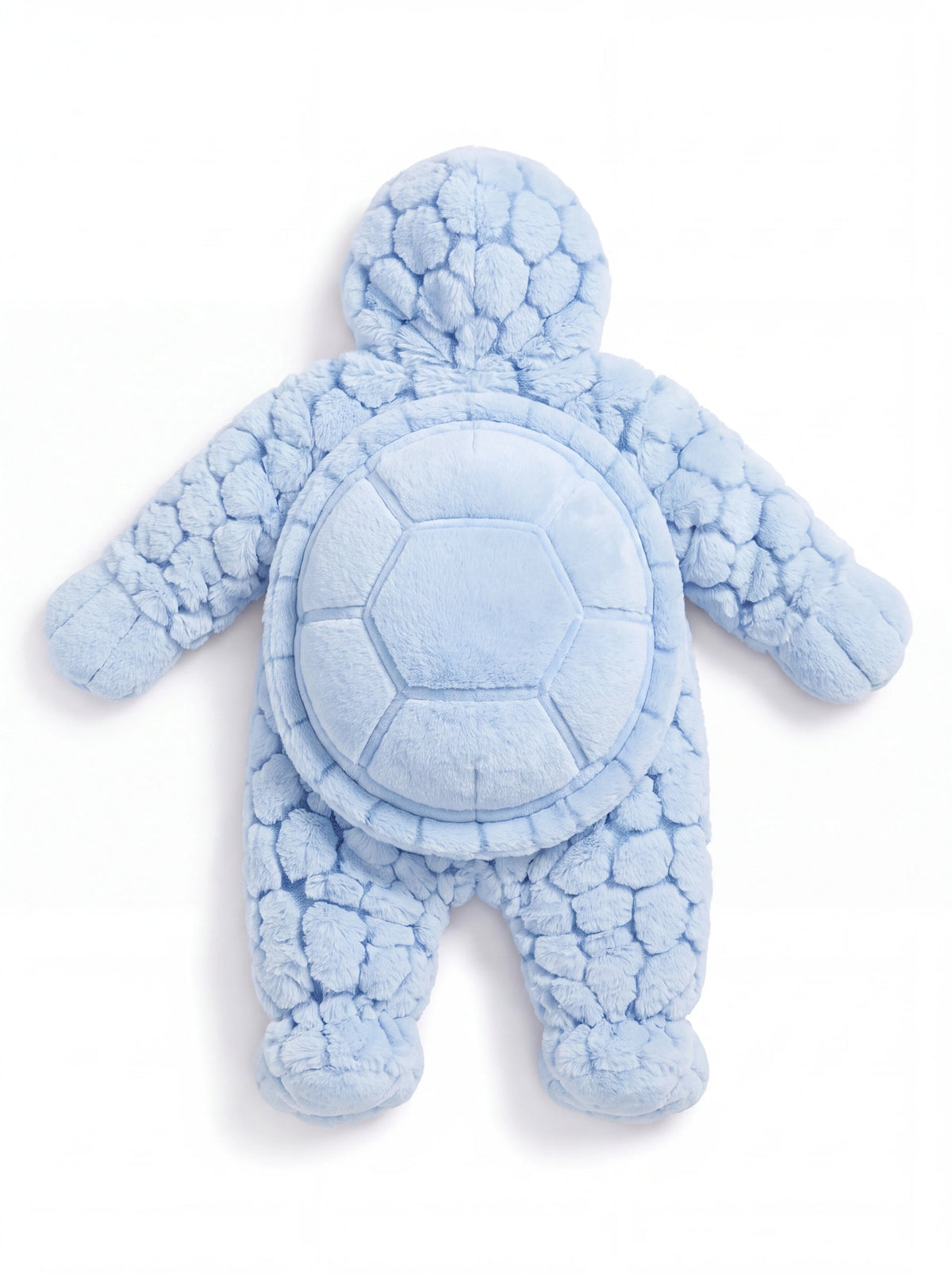 Babyshells turtle onesie — Blue back