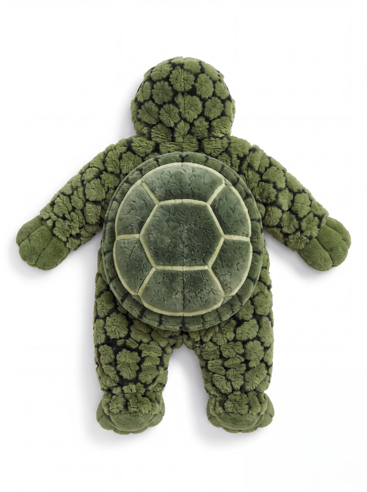 Babyshells turtle onesie — Green back